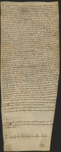 100 C.3.Cr, Investitura fatta da Ingone vescovo a Giovanni e Vitale da Collegara, Modena, 1036, apr. 8