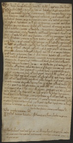 105 D.20.XCVIIr, Investitura fatta da Ribaldo vescovo a favore di Giovanni Francano, Modena, 1138, dic. 4