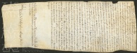 186 E.7.CLXVr, Investitura spedita da Enrico vescovo a favore di Uberto e Baroncino da Vignola, Modena, 1157, giu. 30