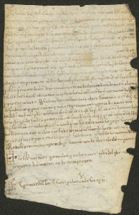 140 D.26.CXXVIIr, Acquisto fatto da Giovanni prete e Gerardo converso della chiesa di San Rufino da Porcile, Modena, 1145, feb. 2
