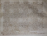144.I(H) c. CXIVv (cod. O.III.27) il Capitolo da in livello a 3a generazione alcune terre a Rolando del q. Guido e a Gerardo del q. Alberto Rustici da Vignola 1145 agosto