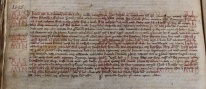 221 O.III.27, c.CXIIv,Il Capitolo concede ad Andrea di Giovanni de’ Borelli unum mansum  di terra lavorativa e boschiva di ragione della fabbrica di San Gemianiano, 1095