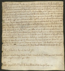 168 E.4.CXLVIIIr, Investitura spedita da Ildeprando cardinale a Rainero da Balugola avvocato, Modena, 1155, ago. 1