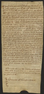 95 D.18.LXXXVIIr, Investitura fatta da Ribaldo vescovo a favore dei fratelli Bonfiglio prete e Caruncino, e di Gerardo e Albertino, Savignano, 1136, ago. 14