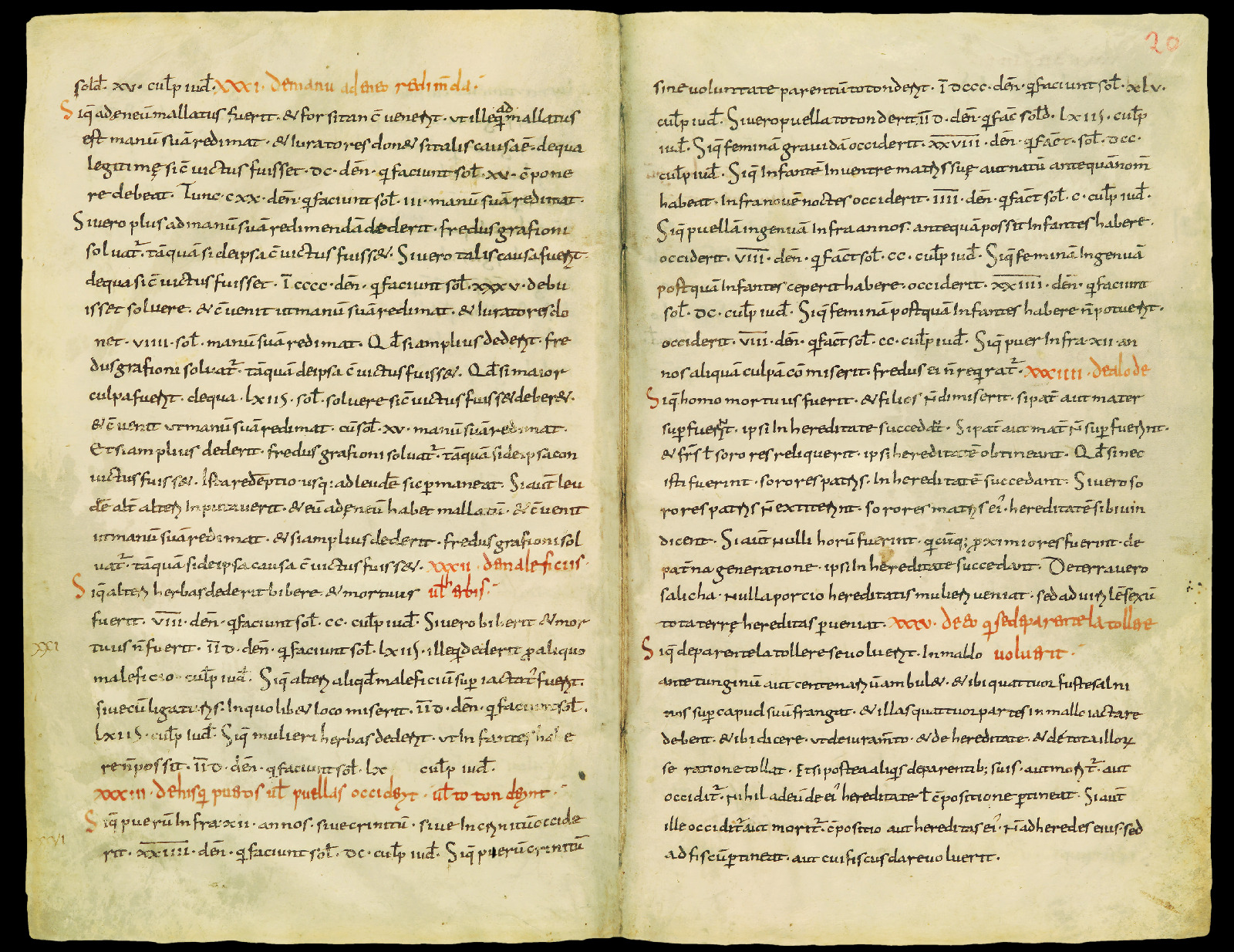 Legge Salica, carte 20 v e 21 r. 020